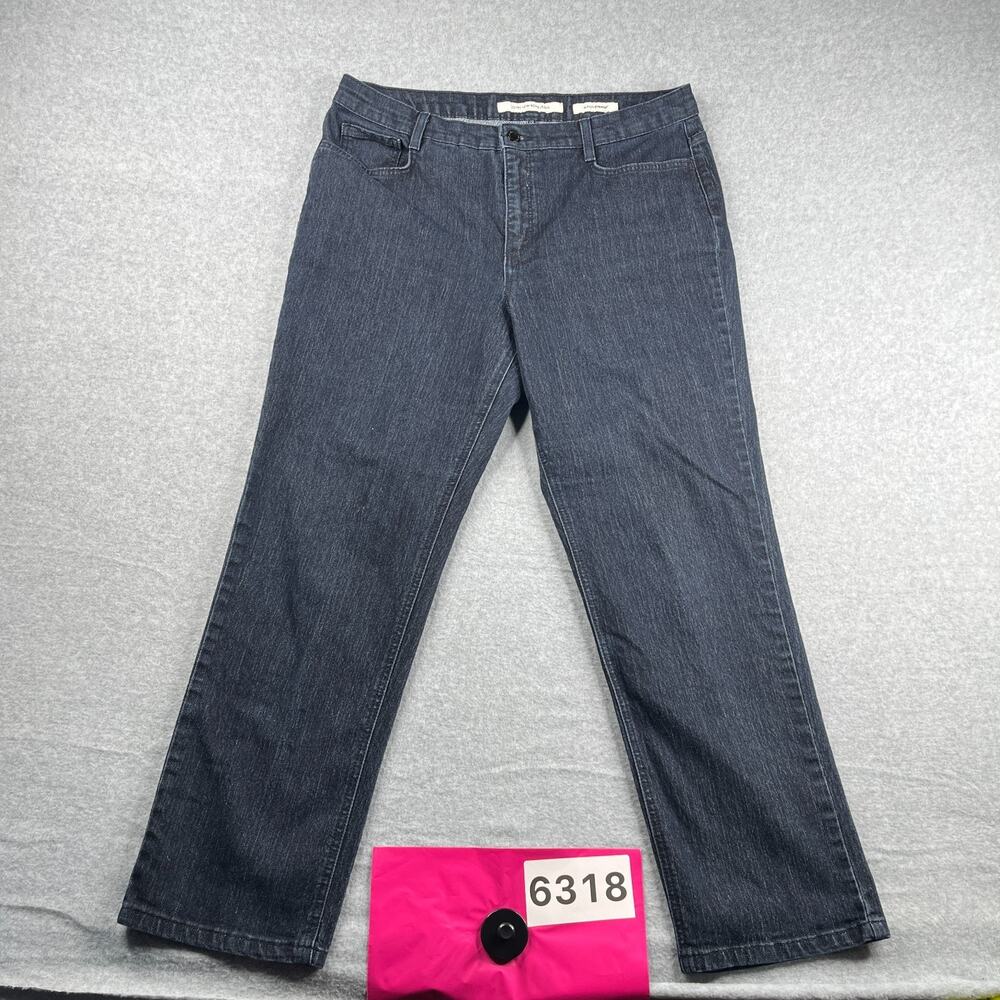 Jones New York Denim Jeans Sutton Straight Dark Wash Womens Size 16 Petite